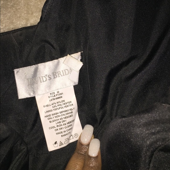 Black One shoulder cocktail dress PLUS - Picture 3 of 3